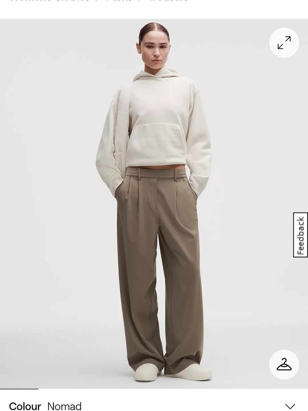 lululemon athletica Wide-Leg Trousers in Nomad Brown